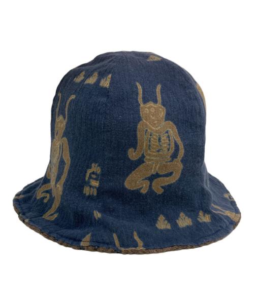 SASQUATCHfabrix.（サスクワッチファブリックス）SASQUATCHfabrix. (サスクワッチファブリックス) MAYOKE LACE TULIP HAT ネイビーの古着・服飾アイテム