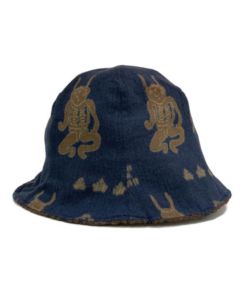 SASQUATCHfabrix.（サスクワッチファブリックス）SASQUATCHfabrix. (サスクワッチファブリックス) MAYOKE LACE TULIP HAT ネイビーの古着・服飾アイテム