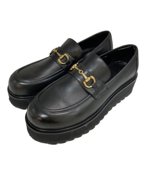 endevice（エンデヴァイス）endevice (エンデヴァイス) 厚底ローファー ブラック サイズ:44の古着・服飾アイテム