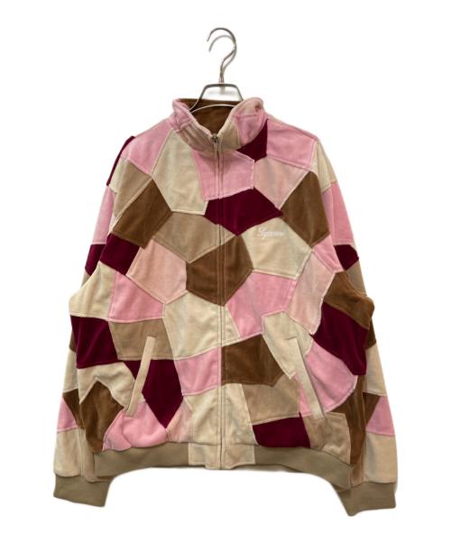 SUPREME（シュプリーム）SUPREME (シュプリーム) Patchwork Velour Track Jacket ピンク サイズ:Lの古着・服飾アイテム