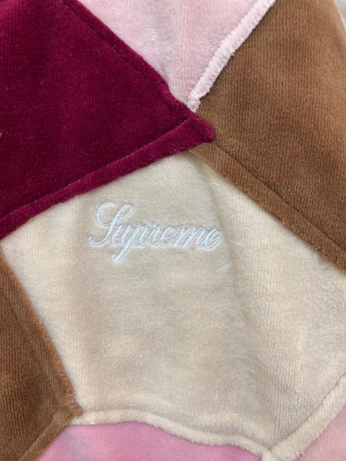 SUPREME（シュプリーム）SUPREME (シュプリーム) Patchwork Velour Track Jacket ピンク サイズ:Lの古着・服飾アイテム