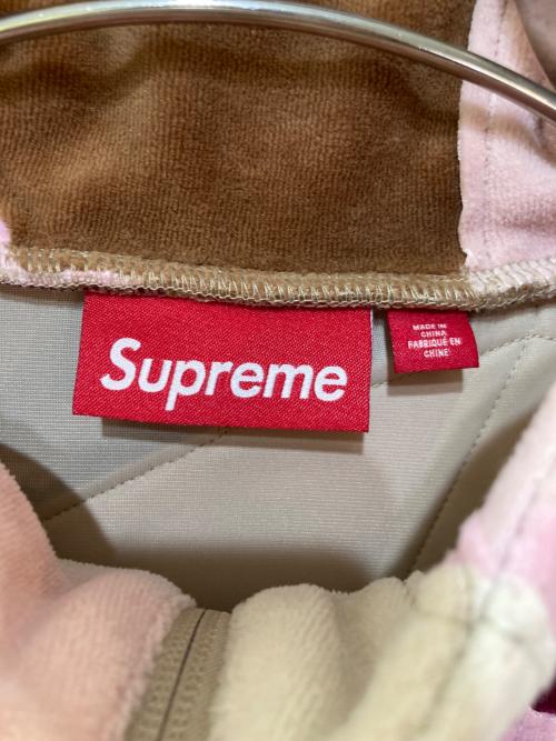 SUPREME（シュプリーム）SUPREME (シュプリーム) Patchwork Velour Track Jacket ピンク サイズ:Lの古着・服飾アイテム