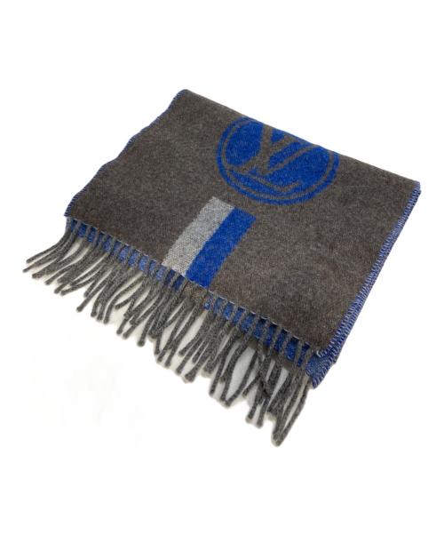 LOUIS VUITTON（ルイ ヴィトン）LOUIS VUITTON (ルイ ヴィトン) エシャルプLVシティ マフラー　M70256 グレー×ブルーの古着・服飾アイテム