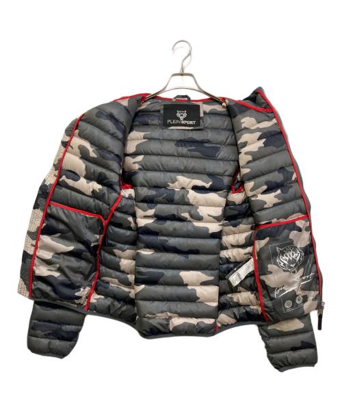 PLEIN SPORT（プレインスポーツ）PLEIN SPORT (プレインスポーツ) カモ柄ダウンジャケット グレー サイズ:48の古着・服飾アイテム