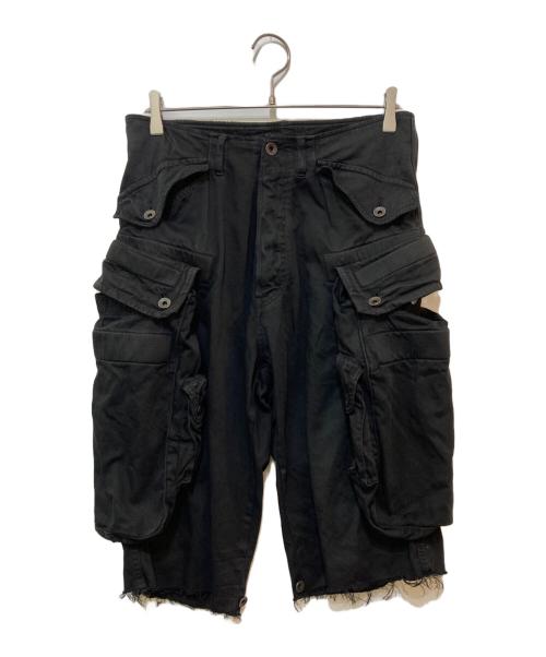 JULIUS（ユリウス）JULIUS (ユリウス) 11AW Gasmask Cropped CargoPants ブラック サイズ:1の古着・服飾アイテム