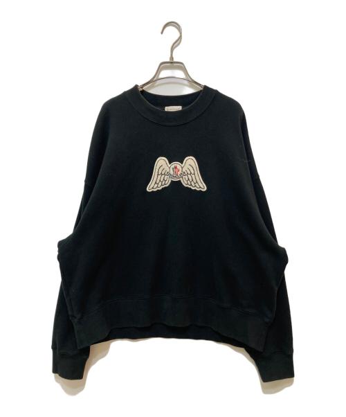 MONCLER GENIUS（モンクレール ジーニアス）MONCLER GENIUS (モンクレール ジーニアス) Palm Angels (パーム エンジェルス) CREWNECK SWEAT ブラック サイズ:Lの古着・服飾アイテム