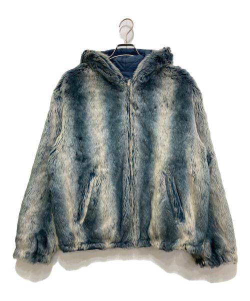 SUPREME（シュプリーム）SUPREME (シュプリーム) Faux Fur Reversible Hooded Jacket ブルー サイズ:Mの古着・服飾アイテム