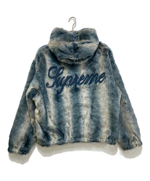 SUPREME（シュプリーム）SUPREME (シュプリーム) Faux Fur Reversible Hooded Jacket ブルー サイズ:Mの古着・服飾アイテム