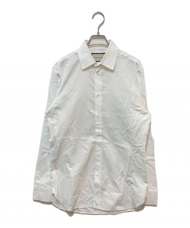 新品　グッチ　ホワイト　ブラウス　シャツ　42　イタリア製【定価約88000円】 GUCCI（グッチ） 【ドンドン見直し】極美品◎正規品 イタリア製 734525