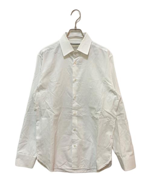 GUCCI（グッチ）GUCCI (グッチ) COTTON POPLIN SHIRT ホワイト サイズ:40/15の古着・服飾アイテム