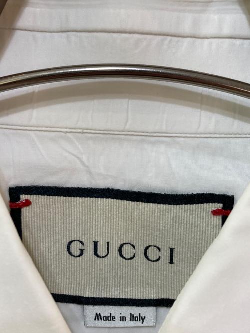 GUCCI（グッチ）GUCCI (グッチ) COTTON POPLIN SHIRT ホワイト サイズ:40/15の古着・服飾アイテム
