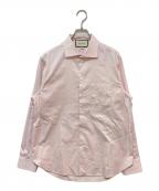 GUCCIグッチ）の古着「GG Embroidered Cotton Shirt」｜ピンク