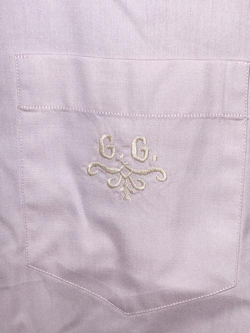 GUCCI（グッチ）GUCCI (グッチ) GG Embroidered Cotton Shirt ピンク サイズ:40/15の古着・服飾アイテム