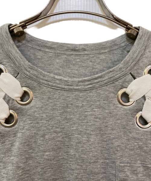 sacai（サカイ）sacai (サカイ) レースアップカットソーワンピース グレー サイズ:1の古着・服飾アイテム