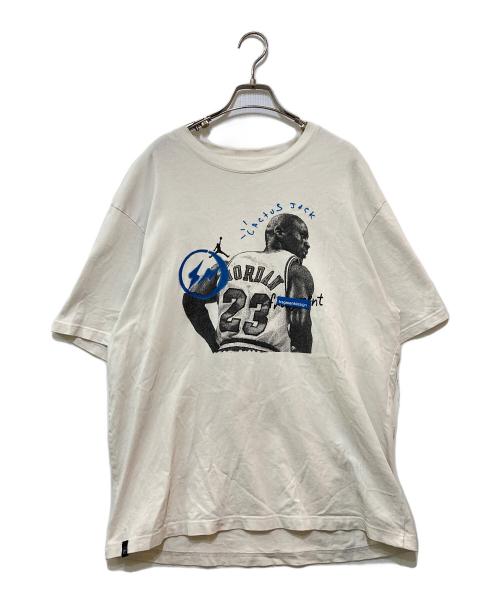 JORDAN（ジョーダン）JORDAN (ジョーダン) FRAGMENTS (フラグメント) cactus jack (カクタス・ジャック) プリントTシャツ ホワイト サイズ:Lの古着・服飾アイテム