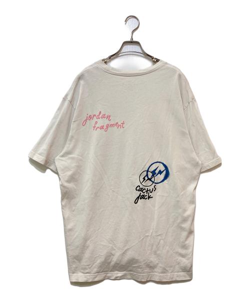 JORDAN（ジョーダン）JORDAN (ジョーダン) FRAGMENTS (フラグメント) cactus jack (カクタス・ジャック) プリントTシャツ ホワイト サイズ:Lの古着・服飾アイテム