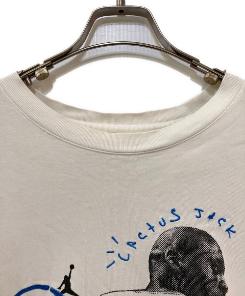 JORDAN（ジョーダン）JORDAN (ジョーダン) FRAGMENTS (フラグメント) cactus jack (カクタス・ジャック) プリントTシャツ ホワイト サイズ:Lの古着・服飾アイテム