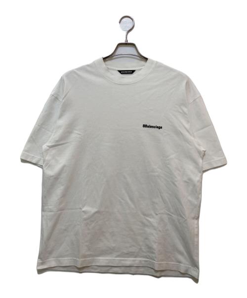 BALENCIAGA（バレンシアガ）BALENCIAGA (バレンシアガ) BB Logo Print Tee ホワイト サイズ:Mの古着・服飾アイテム