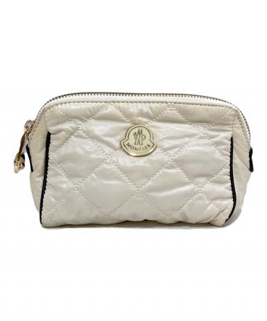 MONCLER ホワイト ポーチ中古・古着通販】MONCLER (モンクレール