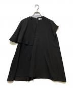 ENFOLDエンフォルド）の古着「FRONT-TACK PULLOVER」｜ブラック