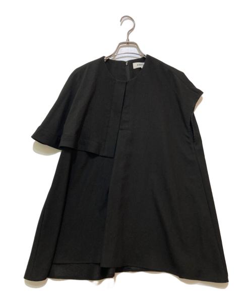 ENFOLD（エンフォルド）ENFOLD (エンフォルド) FRONT-TACK PULLOVER ブラック サイズ:38の古着・服飾アイテム