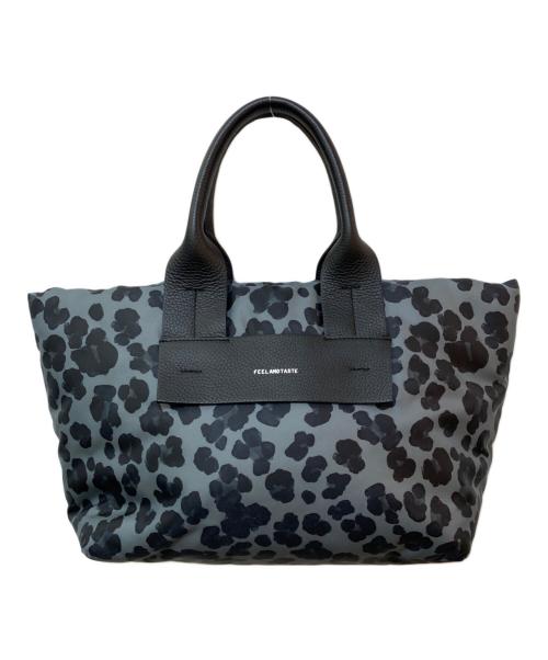 FEEL AND TASTE（フィールアンドテイスト）FEEL AND TASTE (フィールアンドテイスト) UNITED ARROWS (ユナイテッドアローズ) 別注ELLES レオパード トートバッグ ブラックの古着・服飾アイテム