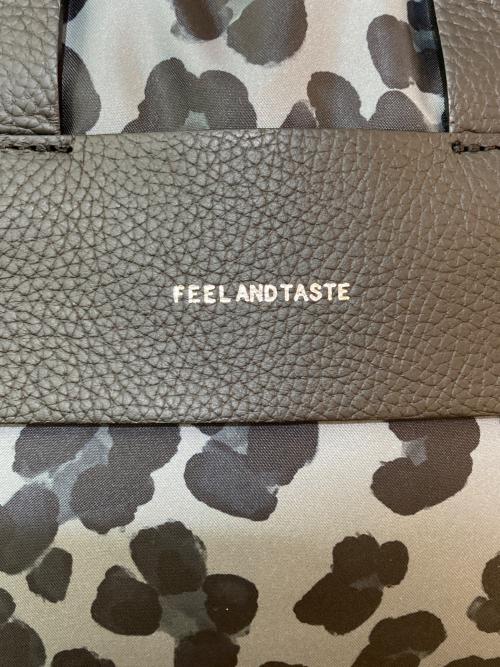 FEEL AND TASTE（フィールアンドテイスト）FEEL AND TASTE (フィールアンドテイスト) UNITED ARROWS (ユナイテッドアローズ) 別注ELLES レオパード トートバッグ ブラックの古着・服飾アイテム