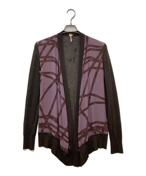 HERMES（エルメス）HERMES (エルメス) シルクカシミヤカーディガン ブラウン サイズ:SMの古着・服飾アイテム