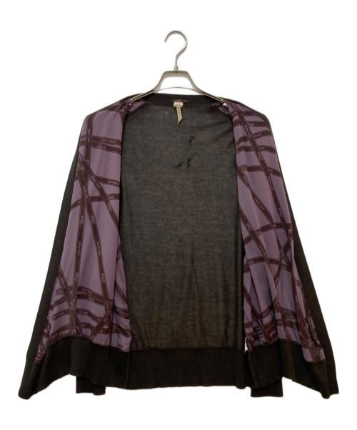 HERMES（エルメス）HERMES (エルメス) シルクカシミヤカーディガン ブラウン サイズ:SMの古着・服飾アイテム