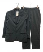 green label relaxingグリーンレーベルリラクシング）の古着「ドライポリエステル ナロー セットアップスーツ　3222-111-0468」｜グレー