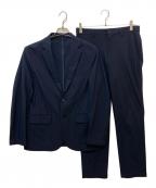 green label relaxingグリーンレーベルリラクシング）の古着「ドライ トリコット ナロー セットアップスーツ　3222-111-3938」｜ネイビー