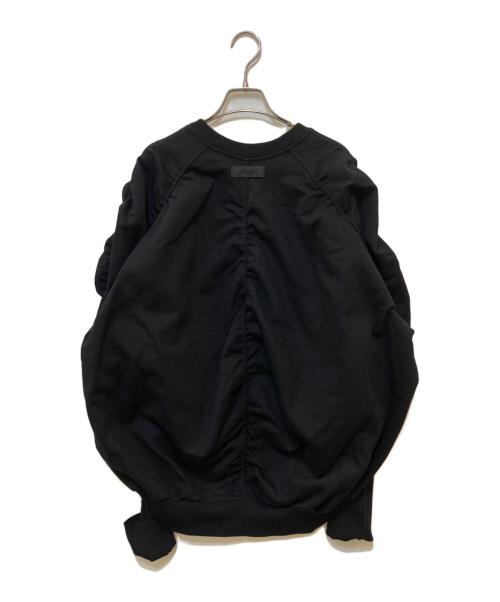 DIESEL（ディーゼル）DIESEL (ディーゼル) zip detail ruched shoulder ribbed sleeve ブラック サイズ:XLの古着・服飾アイテム