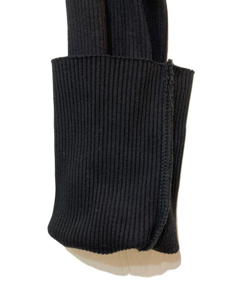 DIESEL（ディーゼル）DIESEL (ディーゼル) zip detail ruched shoulder ribbed sleeve ブラック サイズ:XLの古着・服飾アイテム
