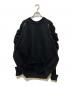 DIESEL（ディーゼル）の古着「zip detail ruched shoulder ribbed sleeve」｜ブラック