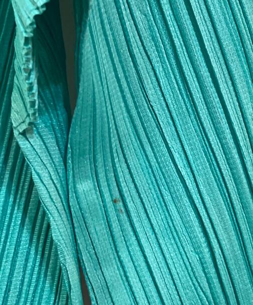 PLEATS PLEASE（プリーツプリーズ）PLEATS PLEASE (プリーツプリーズ) プリーツカーディガン　PP91-J0166 グリーン サイズ:3の古着・服飾アイテム