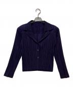 PLEATS PLEASEプリーツプリーズ）の古着「プリーツジャケット　PP93-JD447」｜パープル