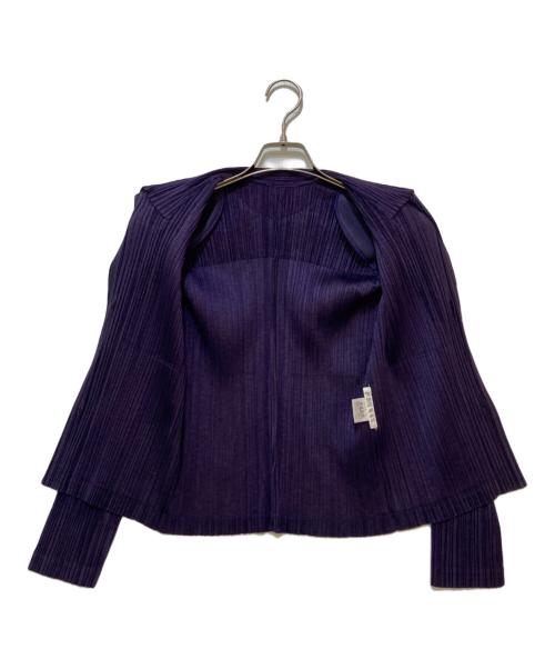 PLEATS PLEASE（プリーツプリーズ）PLEATS PLEASE (プリーツプリーズ) プリーツジャケット　PP93-JD447 パープル サイズ:３の古着・服飾アイテム