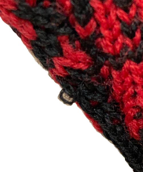 Christian Dior（クリスチャン ディオール）Christian Dior (クリスチャン ディオール) トロッター柄ニット ブラック×レッド サイズ:Mの古着・服飾アイテム