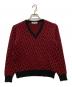 Christian Dior（クリスチャン ディオール）の古着「トロッター柄ニット」｜ブラック×レッド