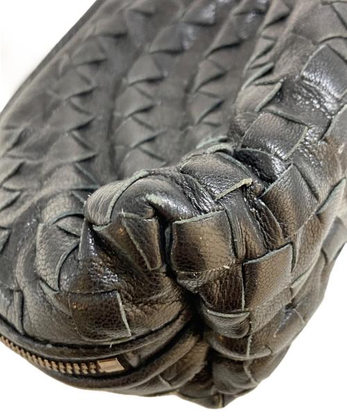 BOTTEGA VENETA（ボッテガベネタ）BOTTEGA VENETA (ボッテガベネタ) イントレチャートレザーポーチ ブラックの古着・服飾アイテム