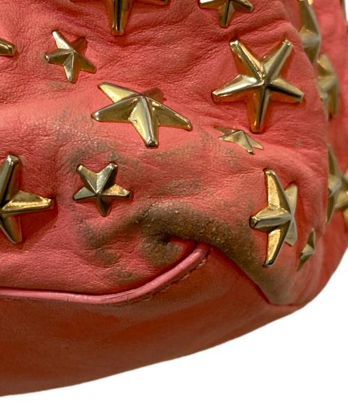 JIMMY CHOO（ジミーチュウ）JIMMY CHOO (ジミーチュウ) スタースタッズハンドバッグ ピンクの古着・服飾アイテム