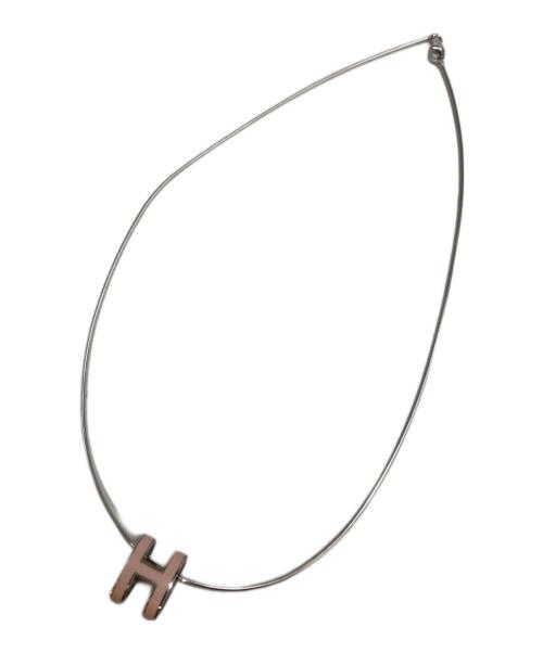 HERMES（エルメス）HERMES (エルメス) ポップアッシュHワイヤーネックレス ピンクの古着・服飾アイテム