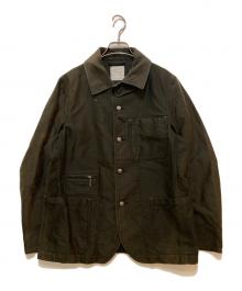 SOUND MAN（サウンドマン）の古着「モールスキンワークジャケット」｜カーキ