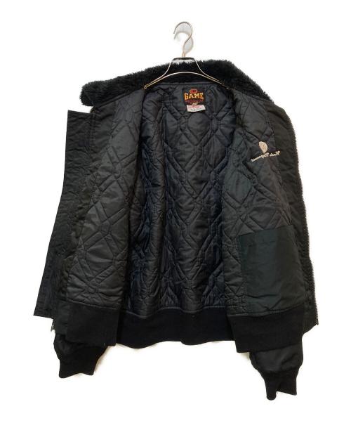 GAME（ゲーム）GAME (ゲーム) フライトジャケット ブラック サイズ:2XLの古着・服飾アイテム