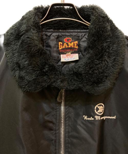 GAME（ゲーム）GAME (ゲーム) フライトジャケット ブラック サイズ:2XLの古着・服飾アイテム
