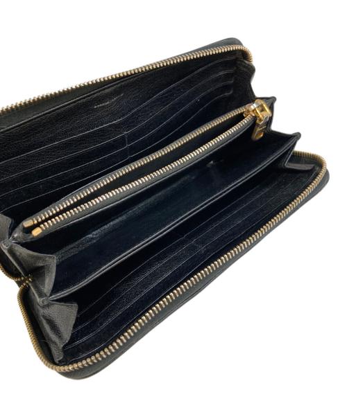 MIU MIU（ミュウミュウ）MIU MIU (ミュウミュウ) スタッズ長財布 ブラックの古着・服飾アイテム