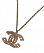 CHANELシャネル）の古着「ココマークネックレス」｜ゴールド×ピンク