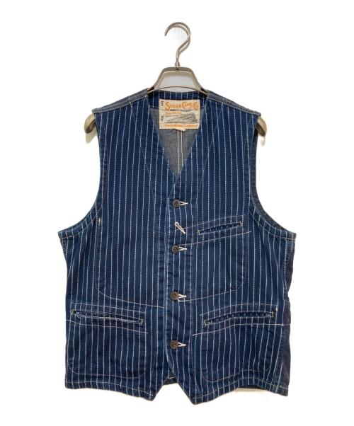 SUGAR CANE（シュガーケーン）SUGAR CANE (シュガーケーン) ヒッコリーデニムベスト インディゴ サイズ:38の古着・服飾アイテム