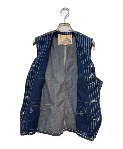 SUGAR CANE（シュガーケーン）SUGAR CANE (シュガーケーン) ヒッコリーデニムベスト インディゴ サイズ:38の古着・服飾アイテム