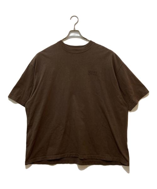 SEDAN ALL-PURPOSE（セダンオールパーパス）SEDAN ALL-PURPOSE (セダンオールパーパス) GARMENT DYED S/S TEE　SD24S-CT06 ブラウン サイズ:XLの古着・服飾アイテム
